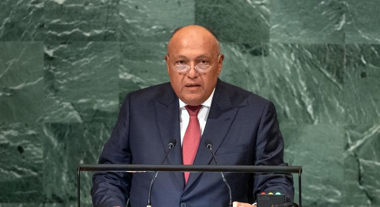 PRESS ENCOUNTER WITH EGYPTIAN MINISTER OF FOREIGN AFFAIRS SAMEH HASSAN SHOUKRY SELIM