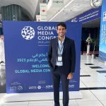 الاعلامي المصري محمد البسيوني يلقي محاضرة عن المحتوى في قمة Global media congress بابو ظبي :