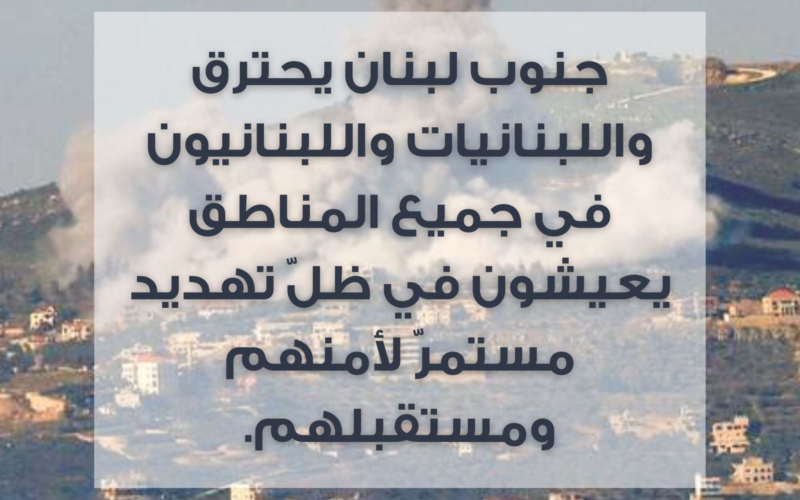 الهيئة الوطنية لشؤون المرأة اللبنانية: جنوب لبنان يحترق، واللبنانيات واللبنانيون في  جميع المناطق يعيشون في ظل تهديد مستمرّ لأمنهم ومستقبلهم