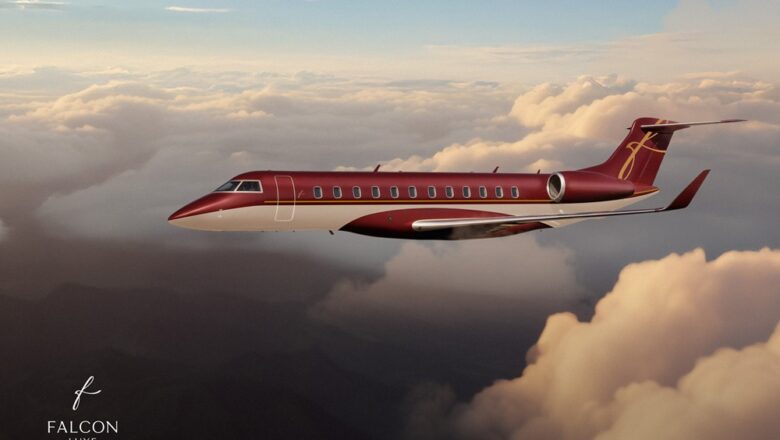 Falcon ترحب بانضمام طائرة Bombardier Global 7500 إلى أسطولها Falcon تضيف طائرات Bombardier Global 7500 الرائدة إلى أسطولها المتنامي من الطائرات الخاصة