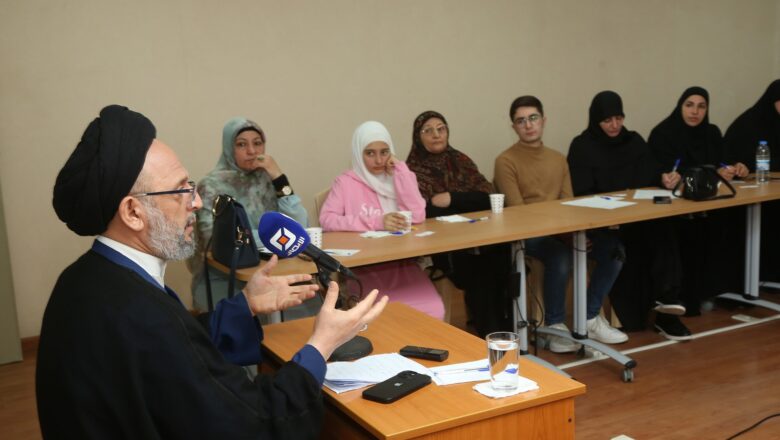 محاضرا في مكتبة المرجع فضل الله(رض) في حارة حريك العلامة فضل الله: الاستثمار الأمثل للوقت مدخل للنهوض بواقعنا نحو الافضل